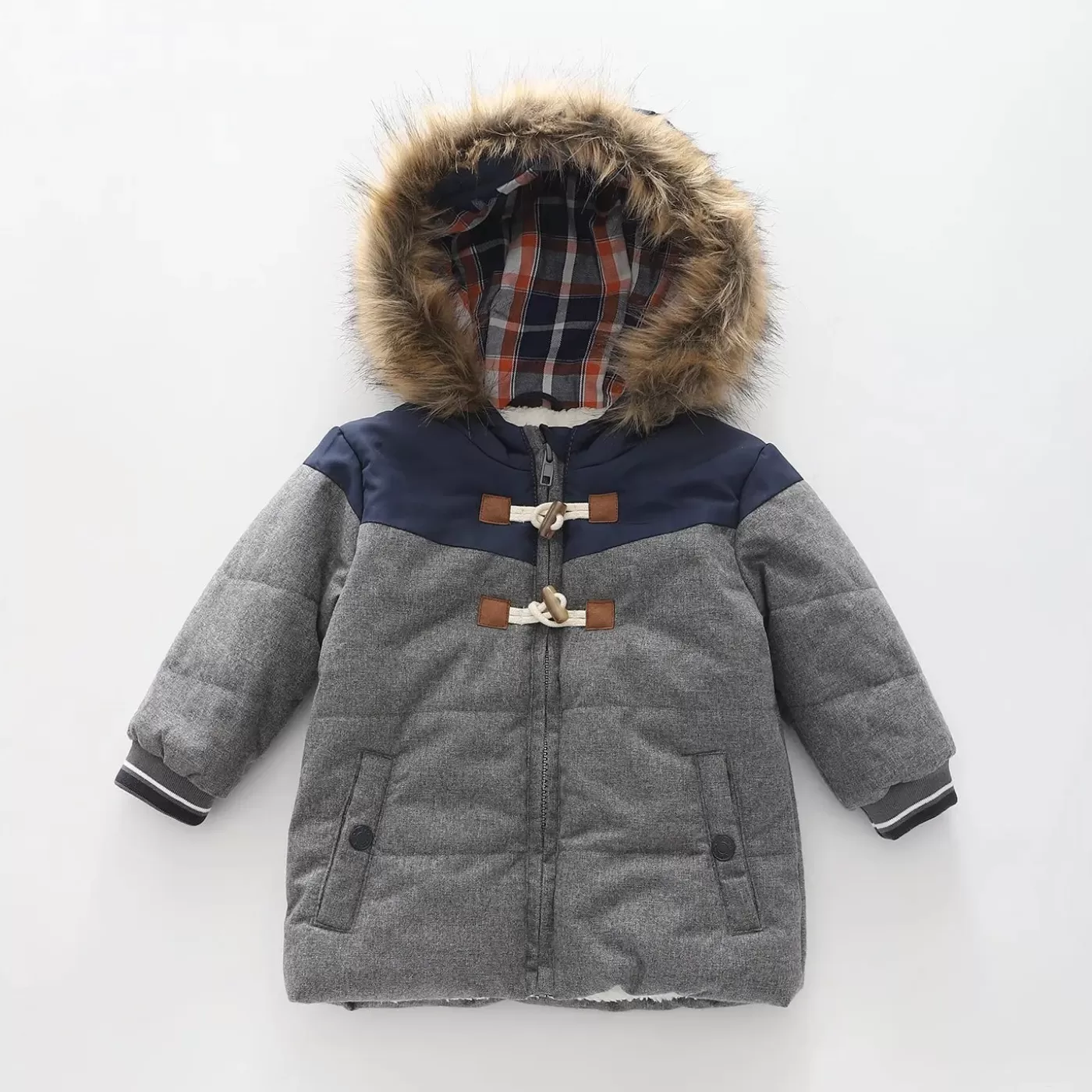 Ollies Place Grey, Boys Hooded Puffer Jacket<BOY Jackets & Outerwear