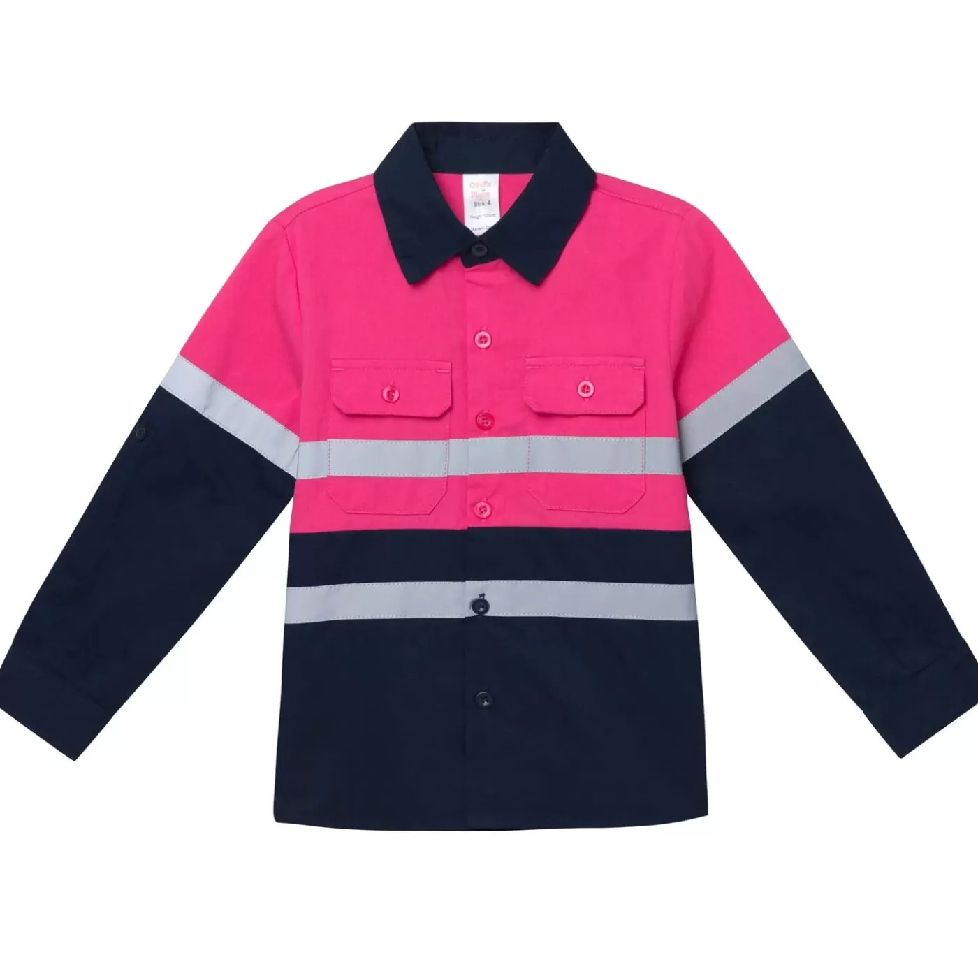 Ollies Place Hi Vis Tradie Work Shirt - Pink< Jackets & Outerwear