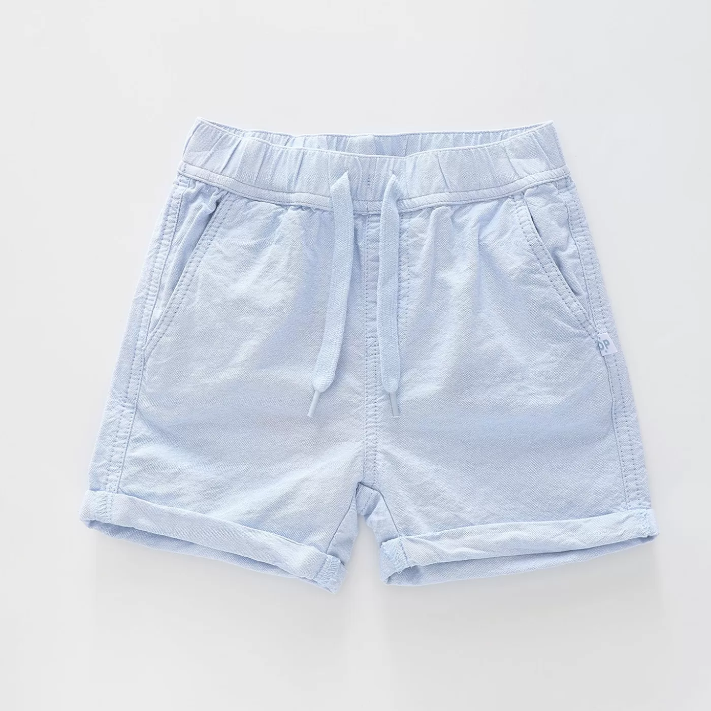 Ollies Place Infant and Toddler Boy's Blue Linen Shorts<BOY Shorts