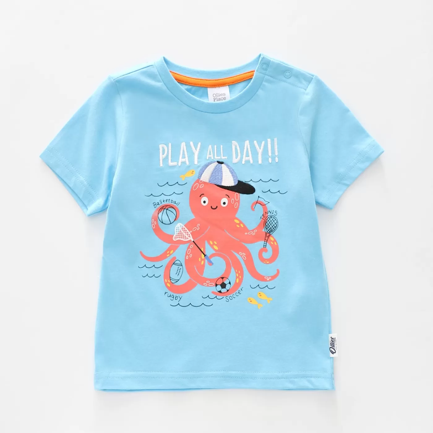 Ollies Place Infant Boys Play All Day Print Tee<BOY Tops & T-Shirts