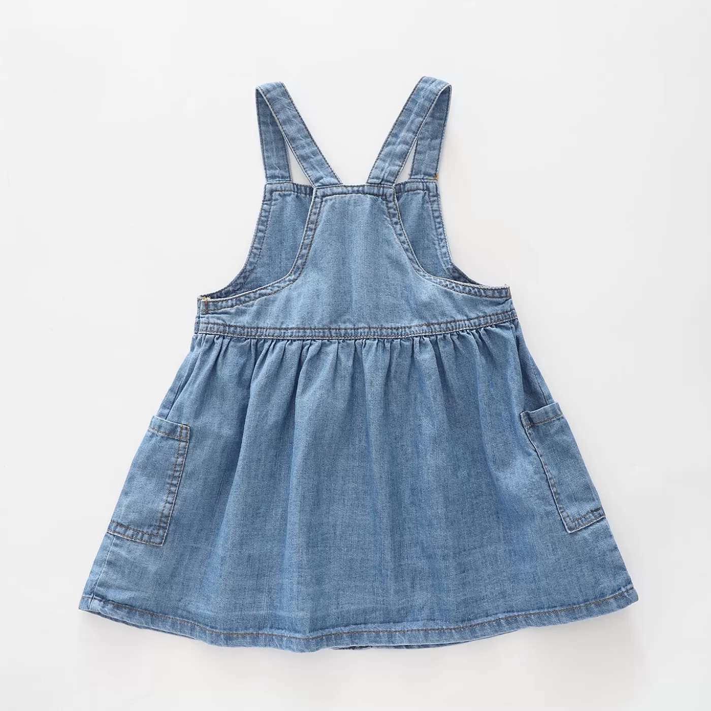 Ollies Place Infant Girls, Denim Pinafore Dress< Dresses