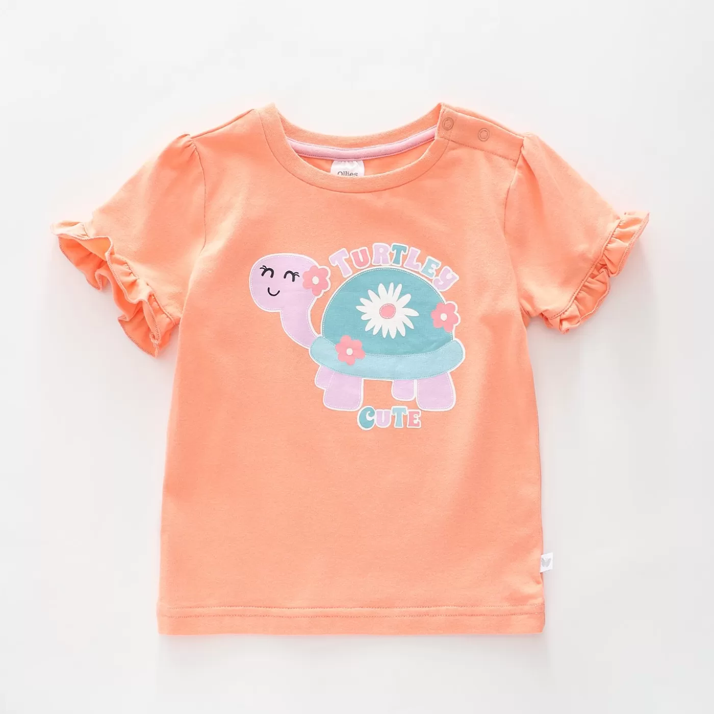 Ollies Place Infant Girls Turtley Cute Print Tee< Tops & T-Shirts