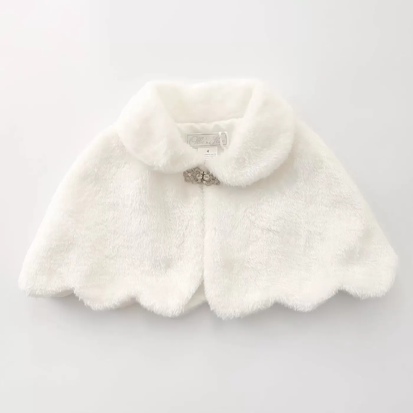 Ollies Place Ivory Faux Fur Stole Cape< Party & Formal | Party & Formal