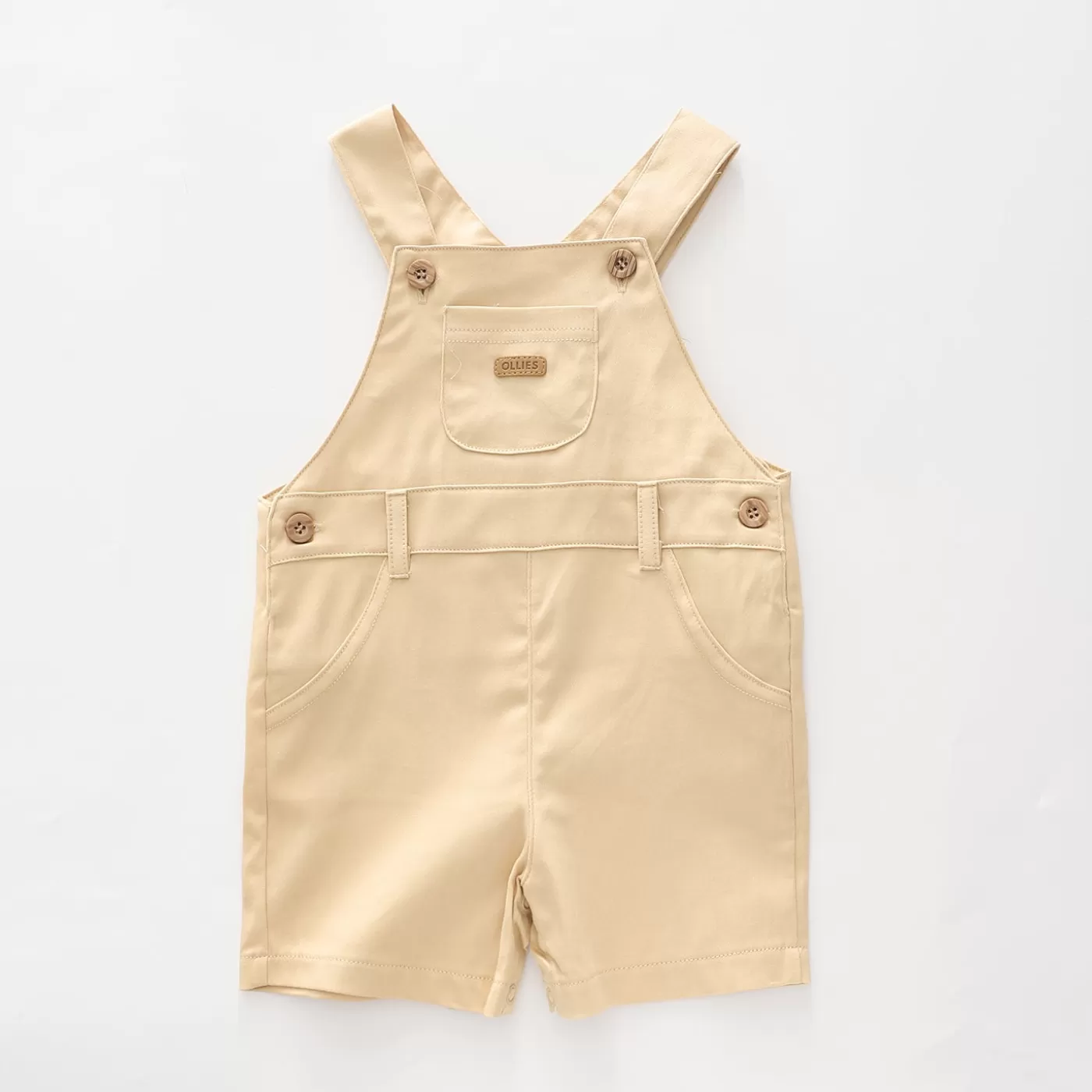 Ollies Place Jungle Jim Beige Short Overalls<BOY Overalls & Sets