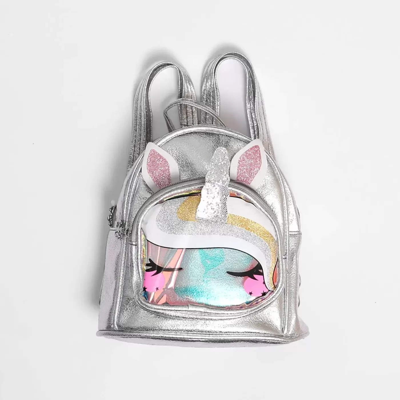 Ollies Place Kids Silver Unicorn Backpack< Bags & Backpacks | Accessories