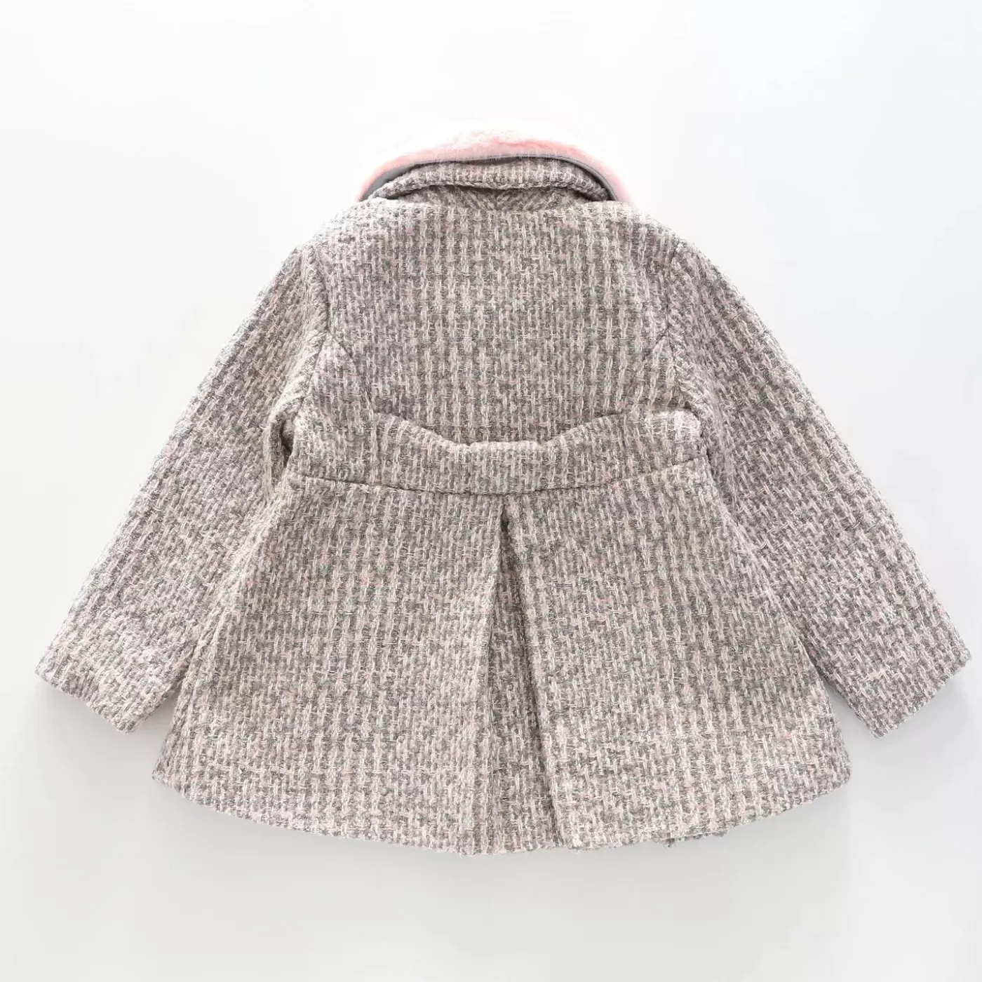 Ollies Place Kids Toddler Girl Blush Tweed Coat< Jackets & Outerwear