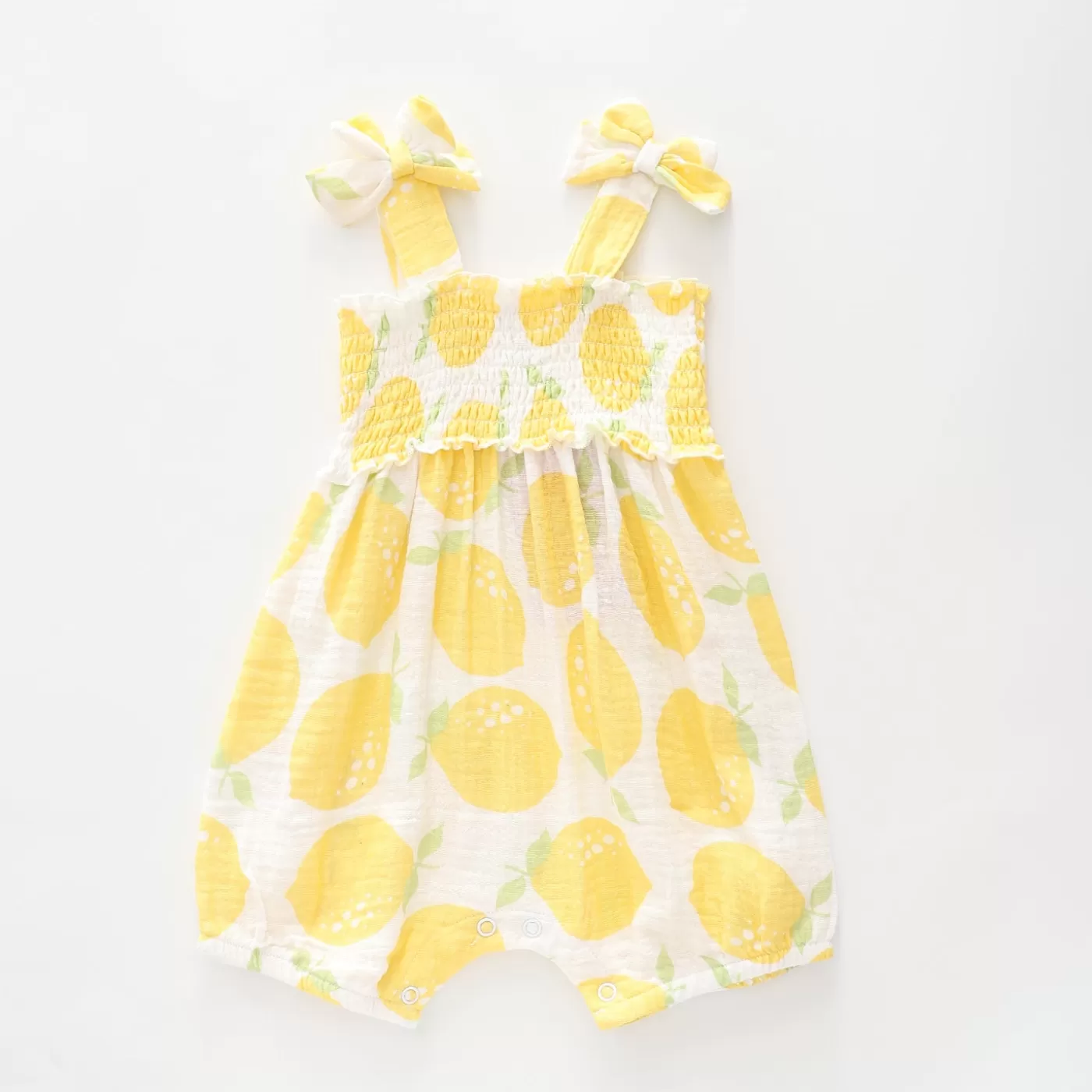 Ollies Place Lemon Cheesecloth Romper< Overalls & Sets