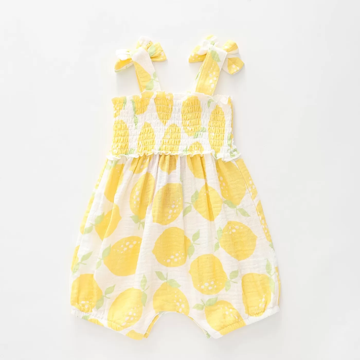 Ollies Place Lemon Cheesecloth Romper< Overalls & Sets