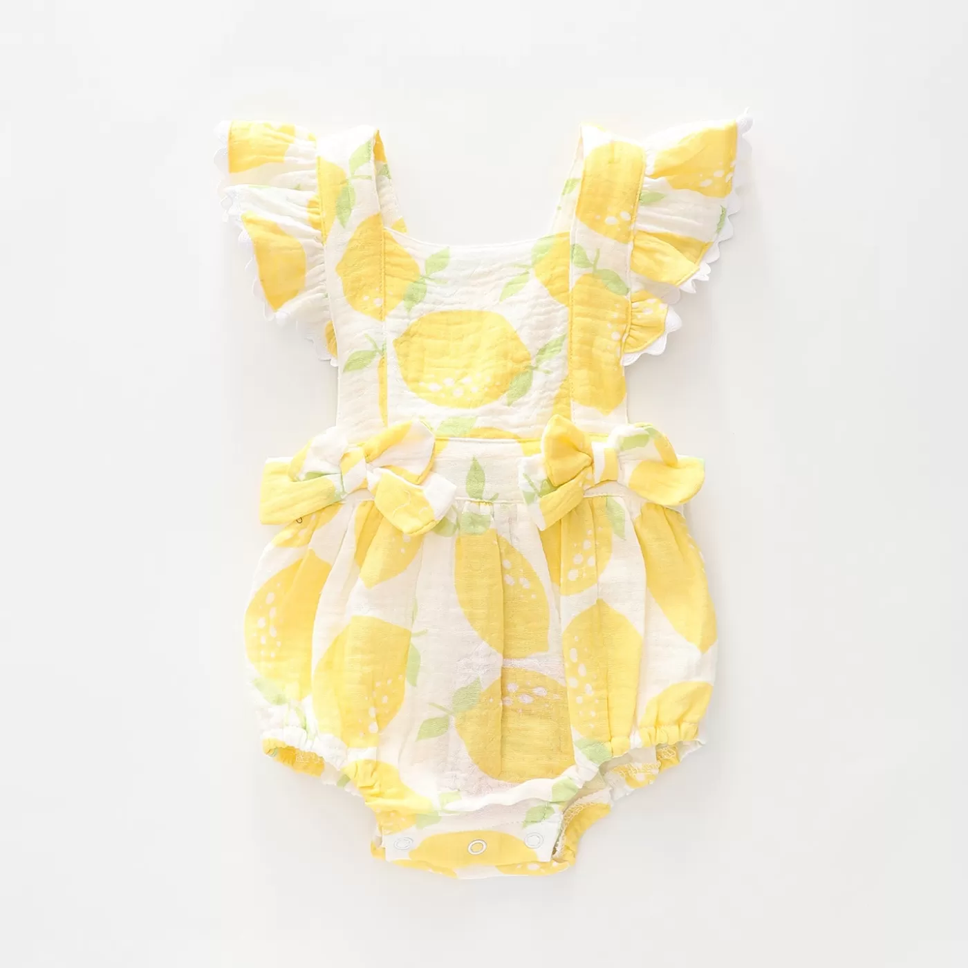 Ollies Place Lemon Cheesecloth Sunsuit< Overalls & Sets