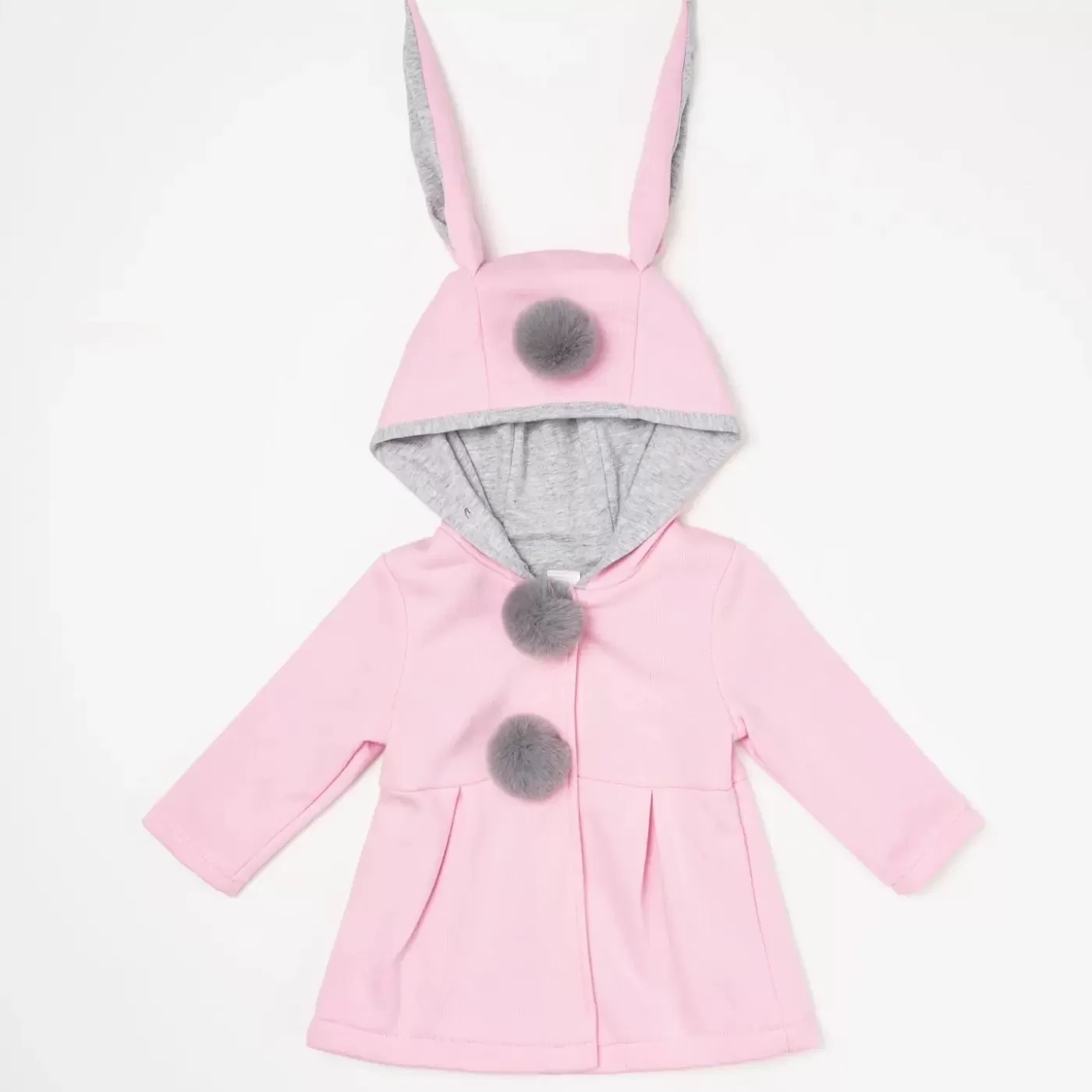 Ollies Place Little Bunny Pink Hooded Coat - Toddler Girl< Jackets & Outerwear