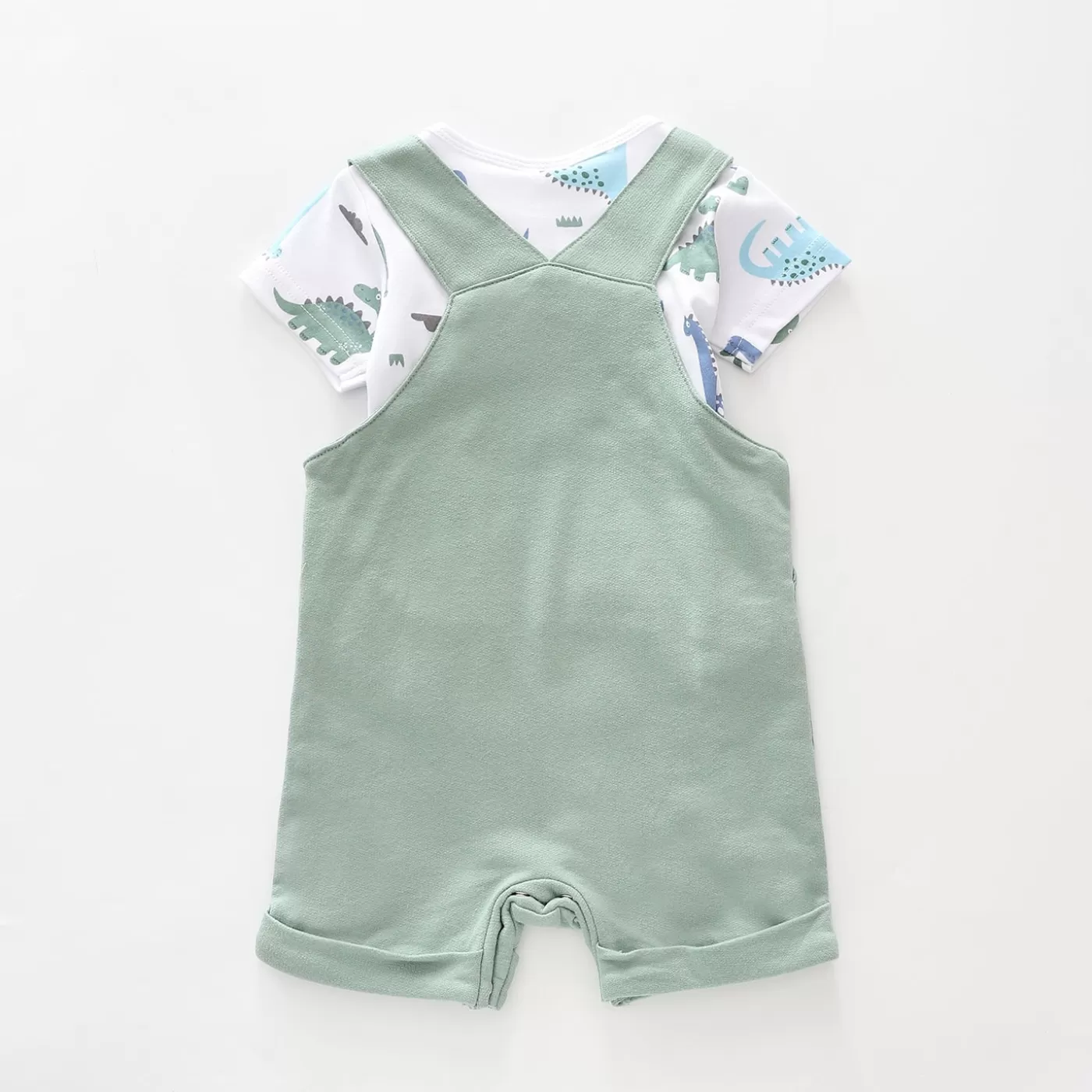 Ollies Place Little Dino Shortalls Set<BOY Overalls & Sets