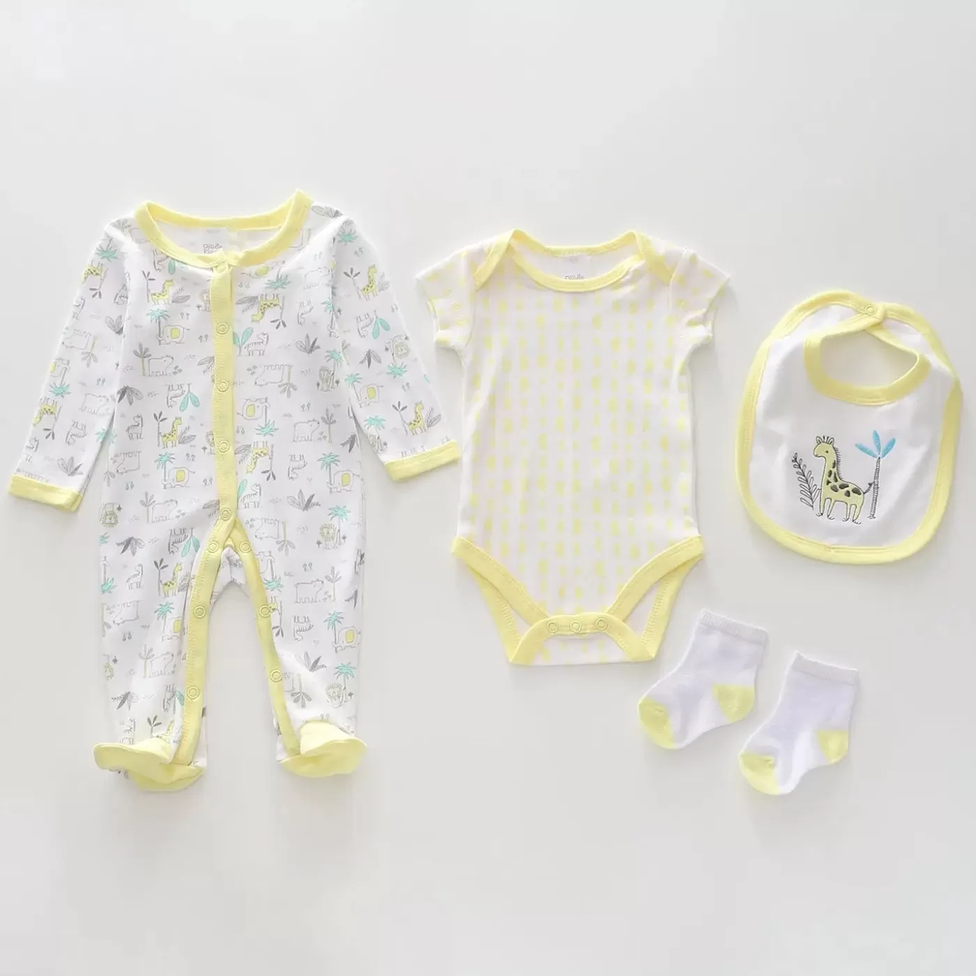 Ollies Place Mellow Yellow Baby Set< Overalls & Sets