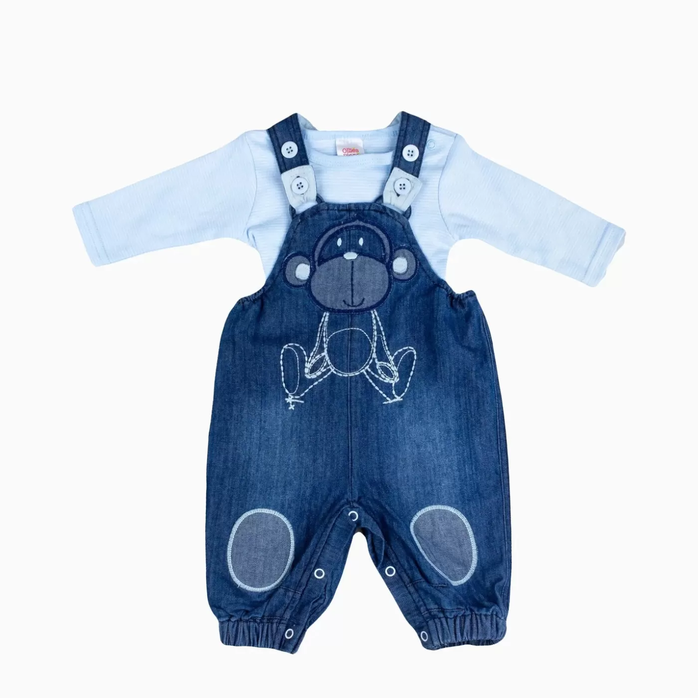 Ollies Place Monkey Denim Set<BOY Jackets & Outerwear | 3-6M