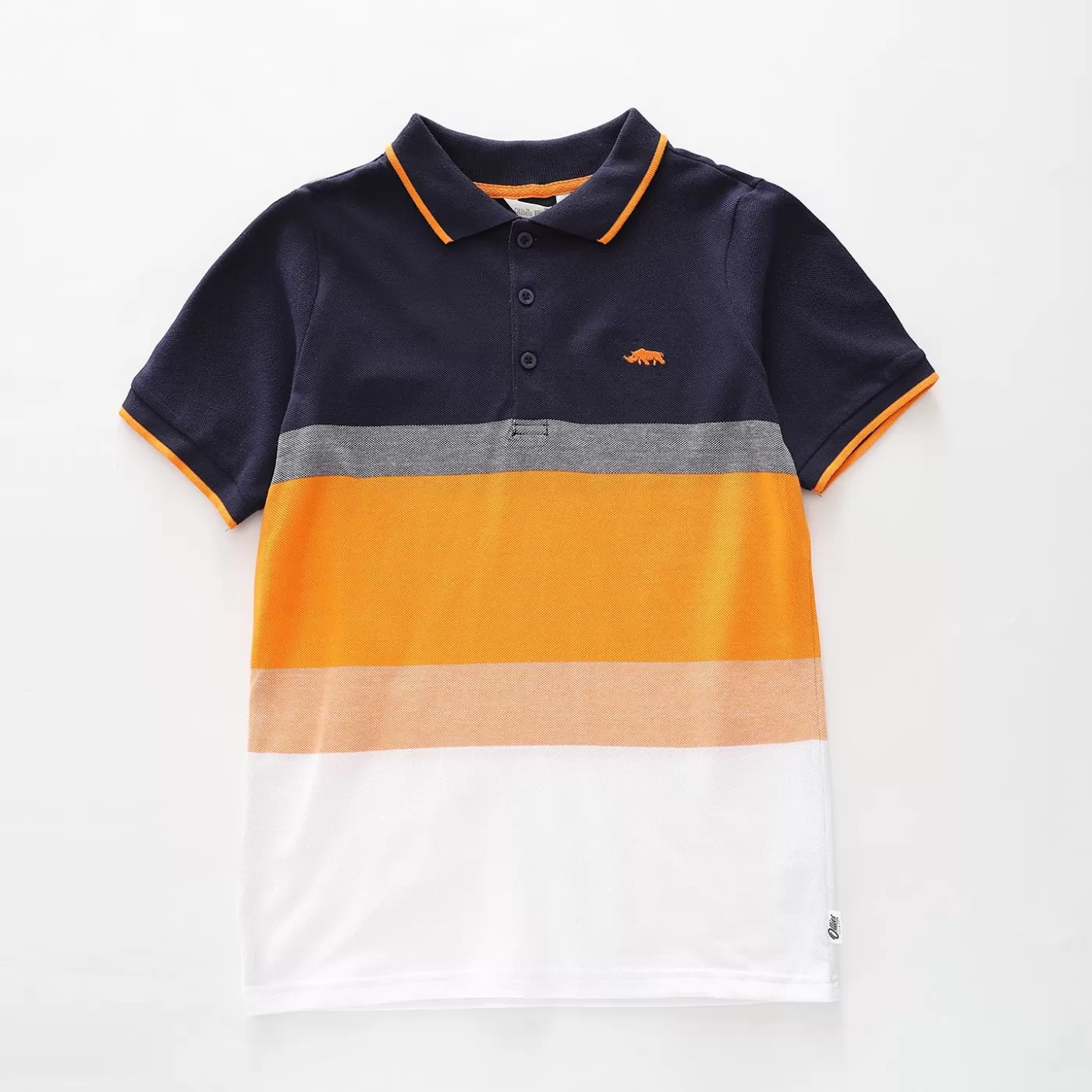 Ollies Place Navy & Orange Polo Shirt<BOY T-Shirts, Tops & Polos | 6 Year