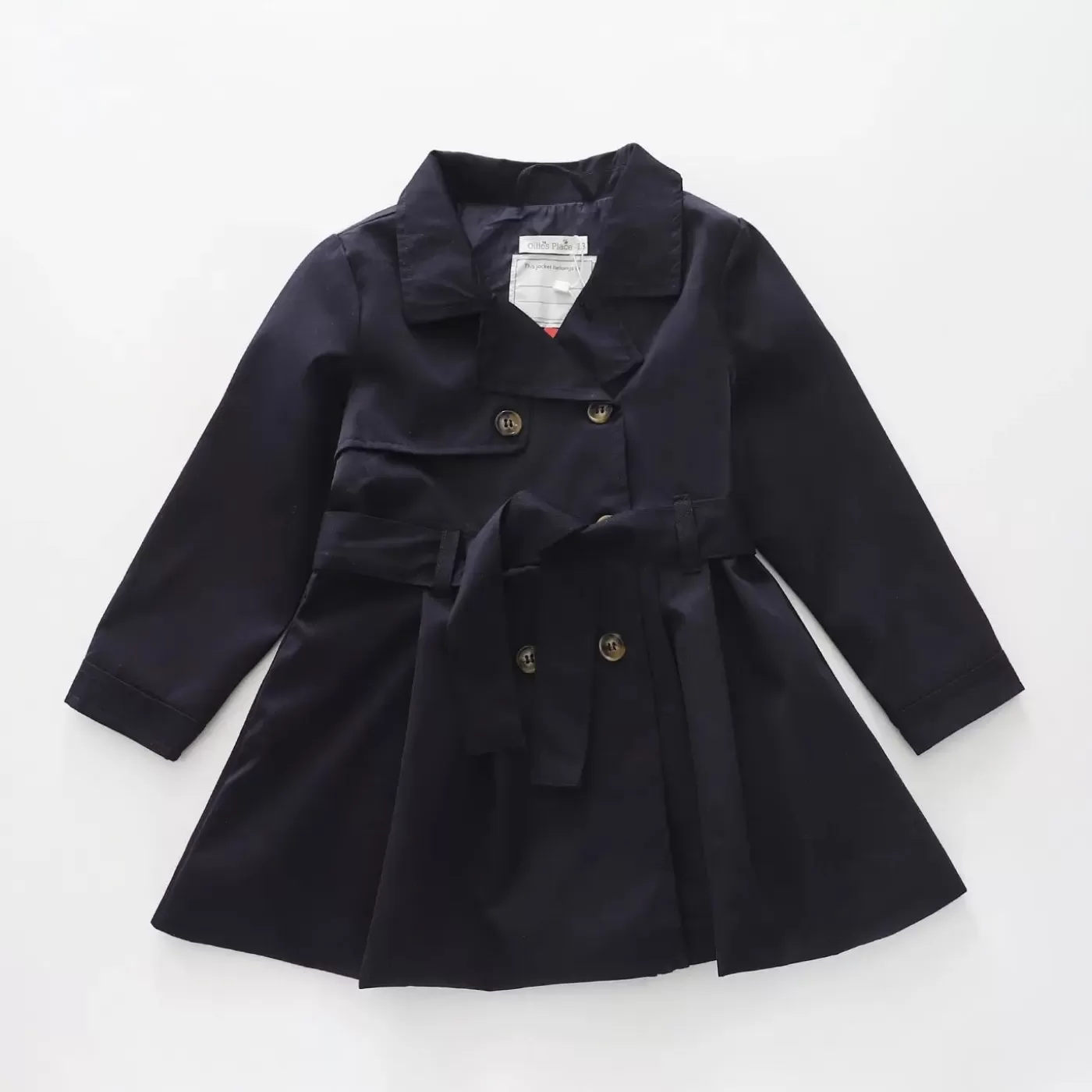 Ollies Place Navy Blue, Junior Girls Trench Coat< Jackets & Outerwear