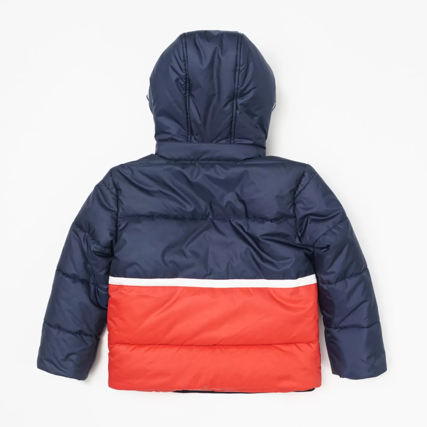 Ollies Place Navy Red Hooded Puffer Jacket - Toddler Boy<BOY Jackets & Outerwear