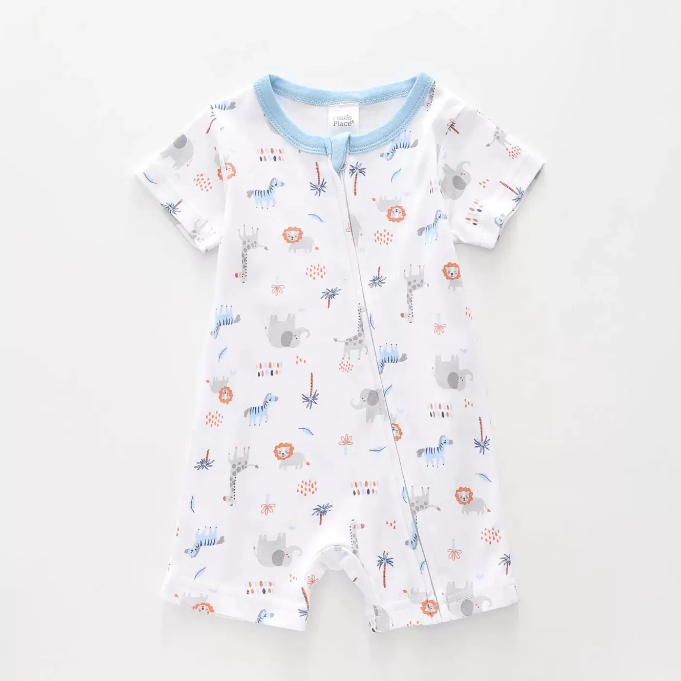 Ollies Place New-born Baby Boys' on Safari Romper<BOY Rompers | Prem