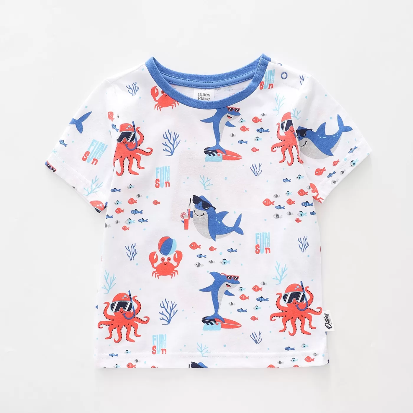 Ollies Place Ocean Crew Print Tee<BOY Tops & T-Shirts