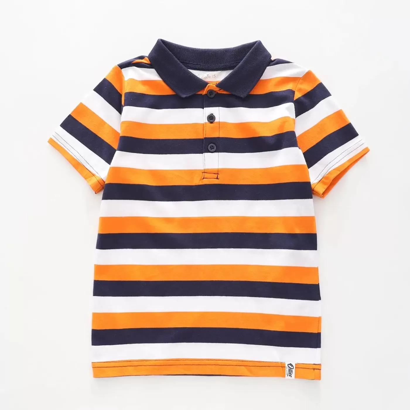 Ollies Place Orange Striped Polo Shirt<BOY 1 Year | 2 Year