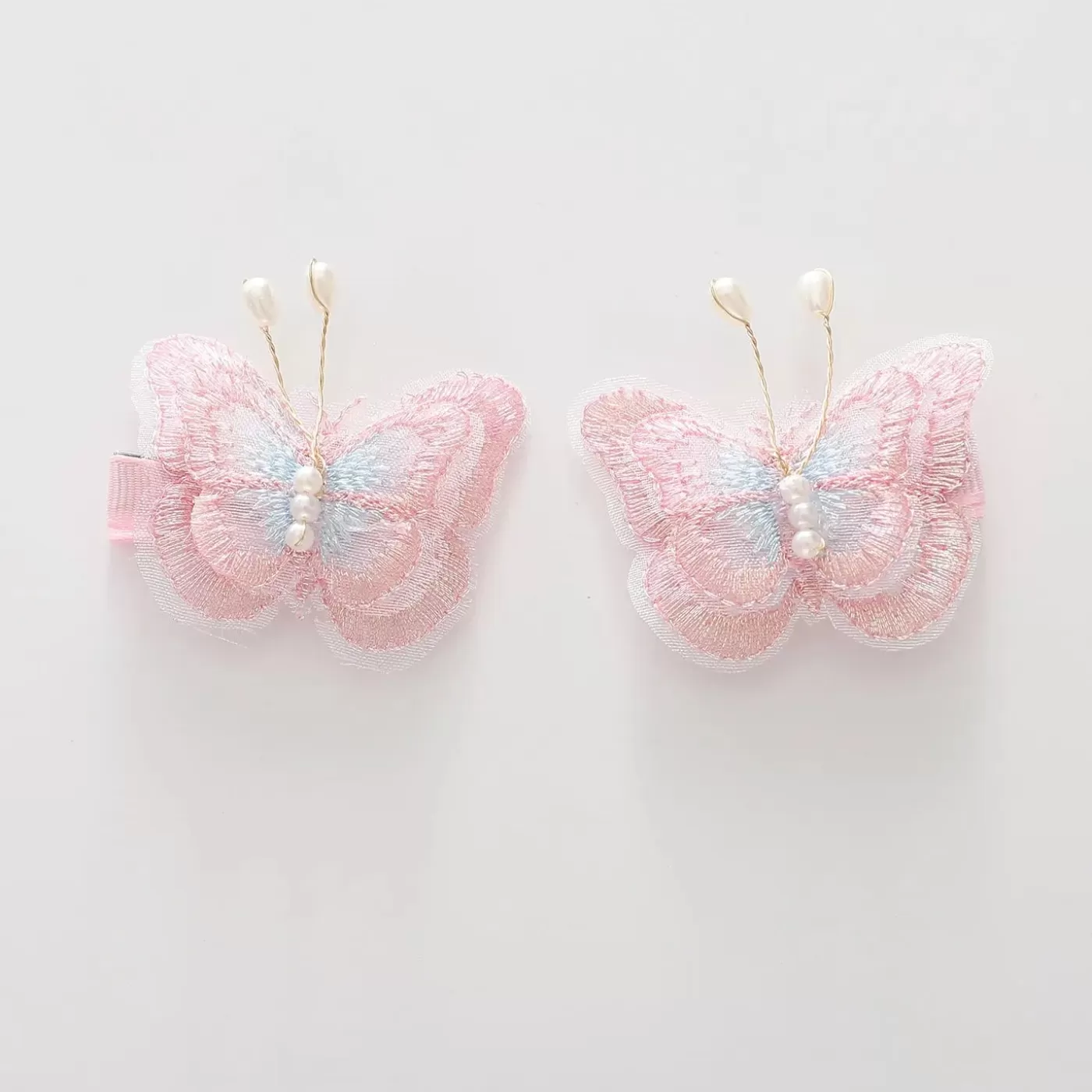 Ollies Place Pink and Blue Butterfly Hair Clips< Hair Clips & Headbands