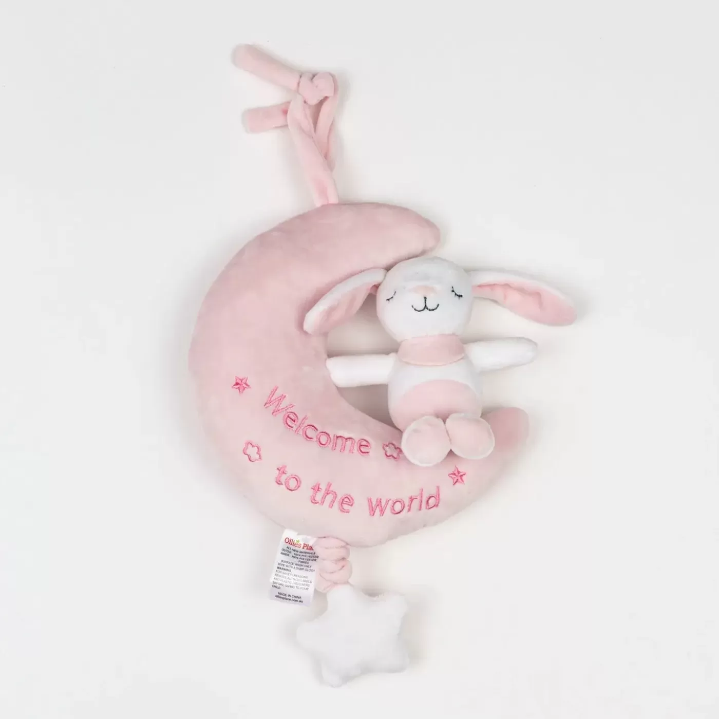 Ollies Place Pink Bunny Musical Toy< All Accessories