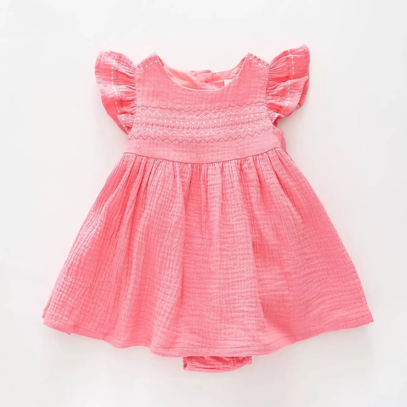 Ollies Place Pink Cheesecloth Dress Set< Dresses