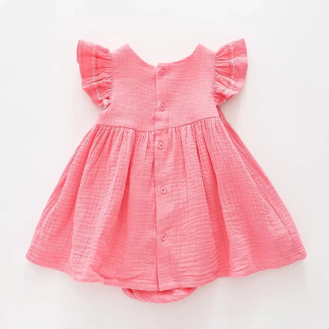 Ollies Place Pink Cheesecloth Dress Set< Dresses