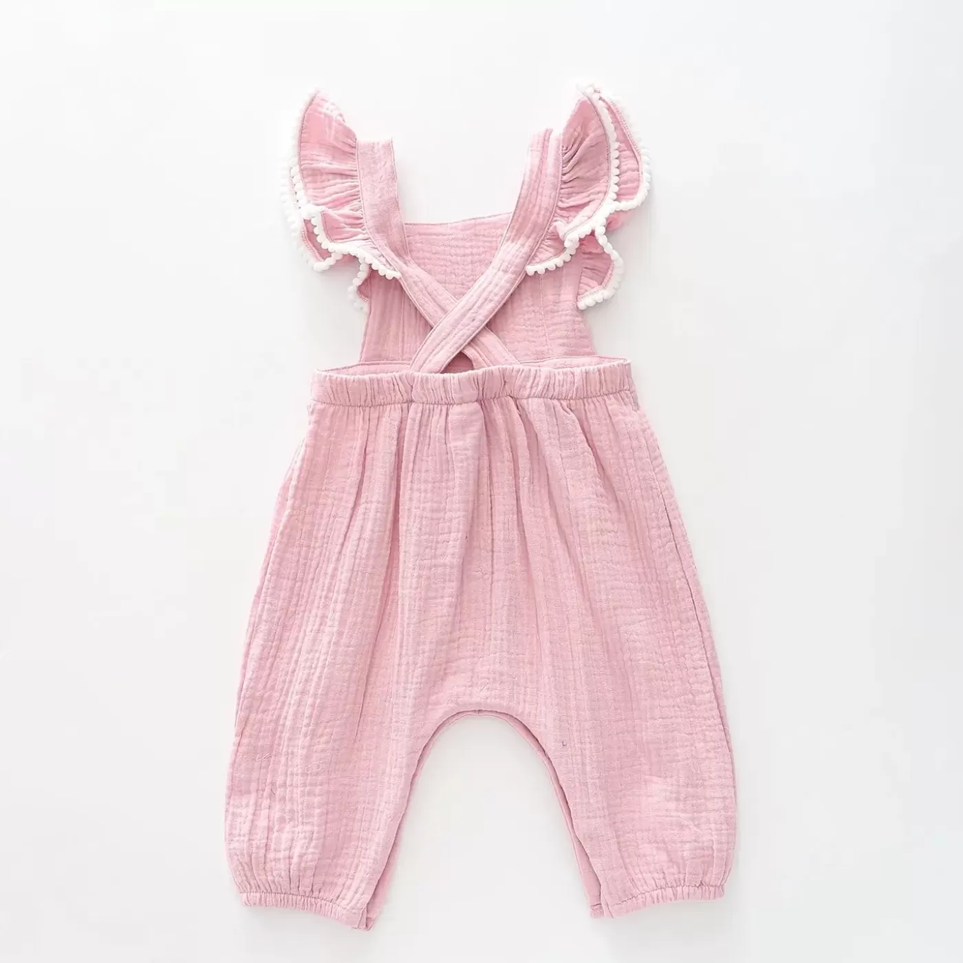 Ollies Place Pink Cheesecloth Romper< Overalls & Sets