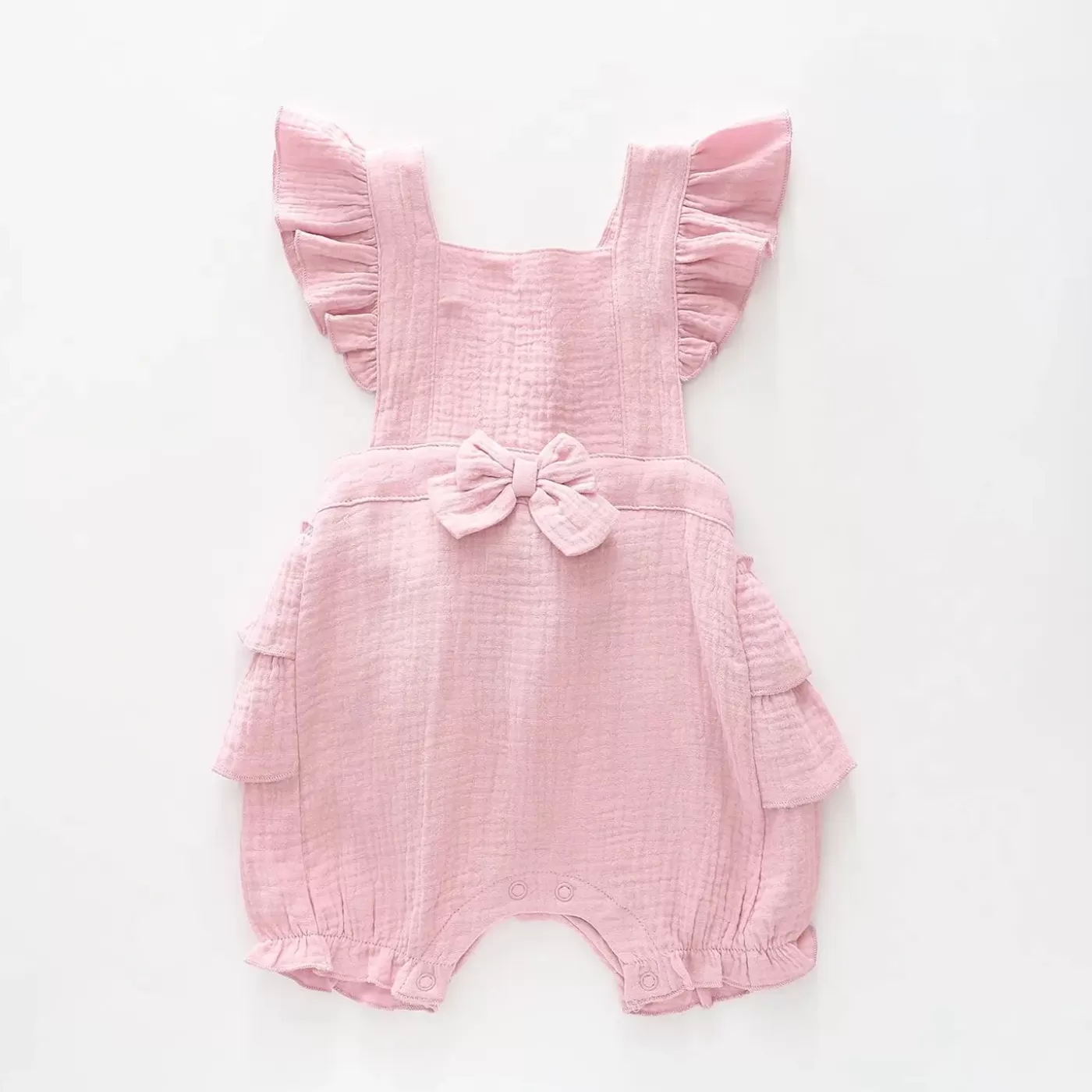 Ollies Place Pink Cheesecloth Sunsuit< Overalls & Sets