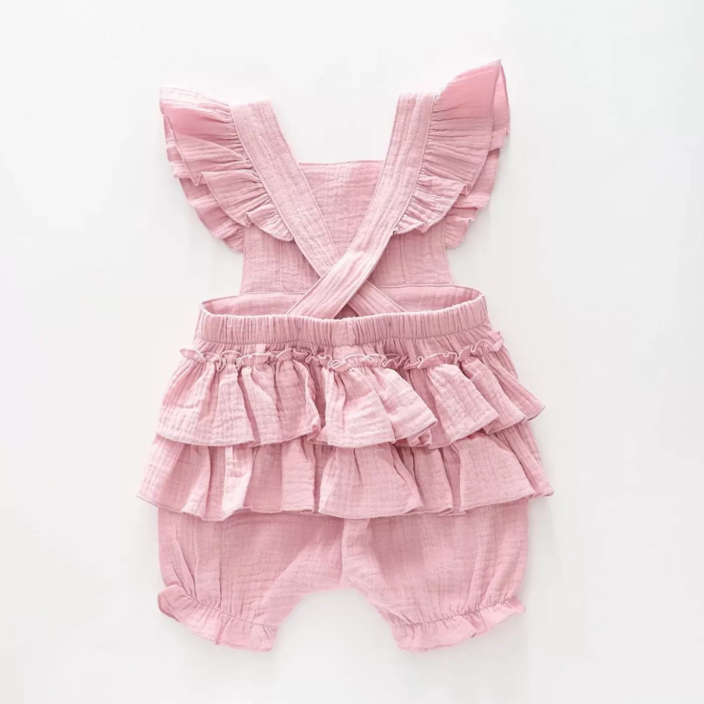 Ollies Place Pink Cheesecloth Sunsuit< Overalls & Sets