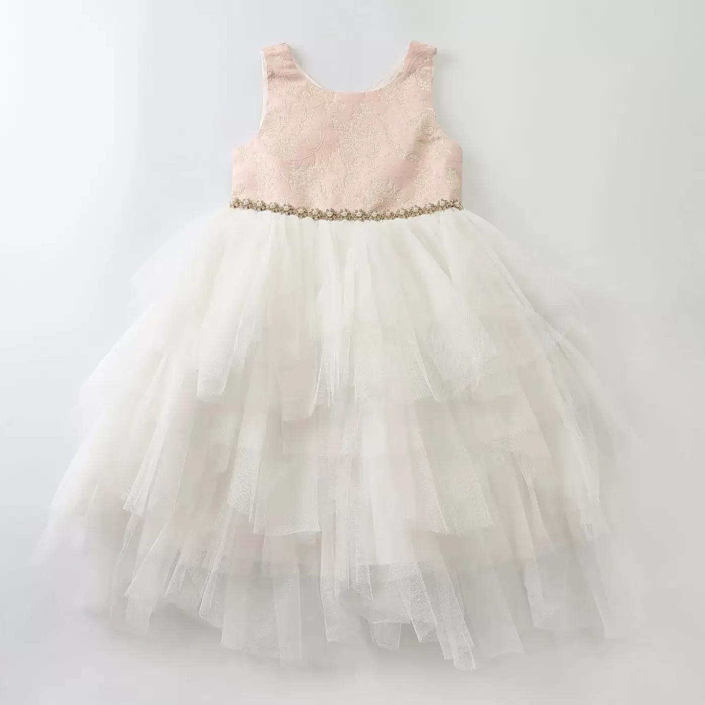 Ollies Place Pink Jacquard Tulle Dress< Party & Formal | Party & Formal