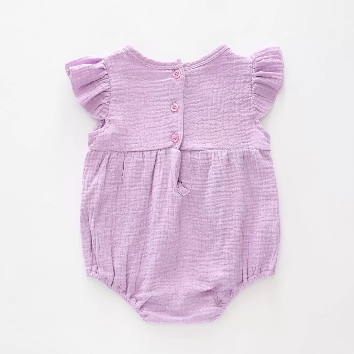 Ollies Place Purple Cheesecloth Bodysuit< Rompers