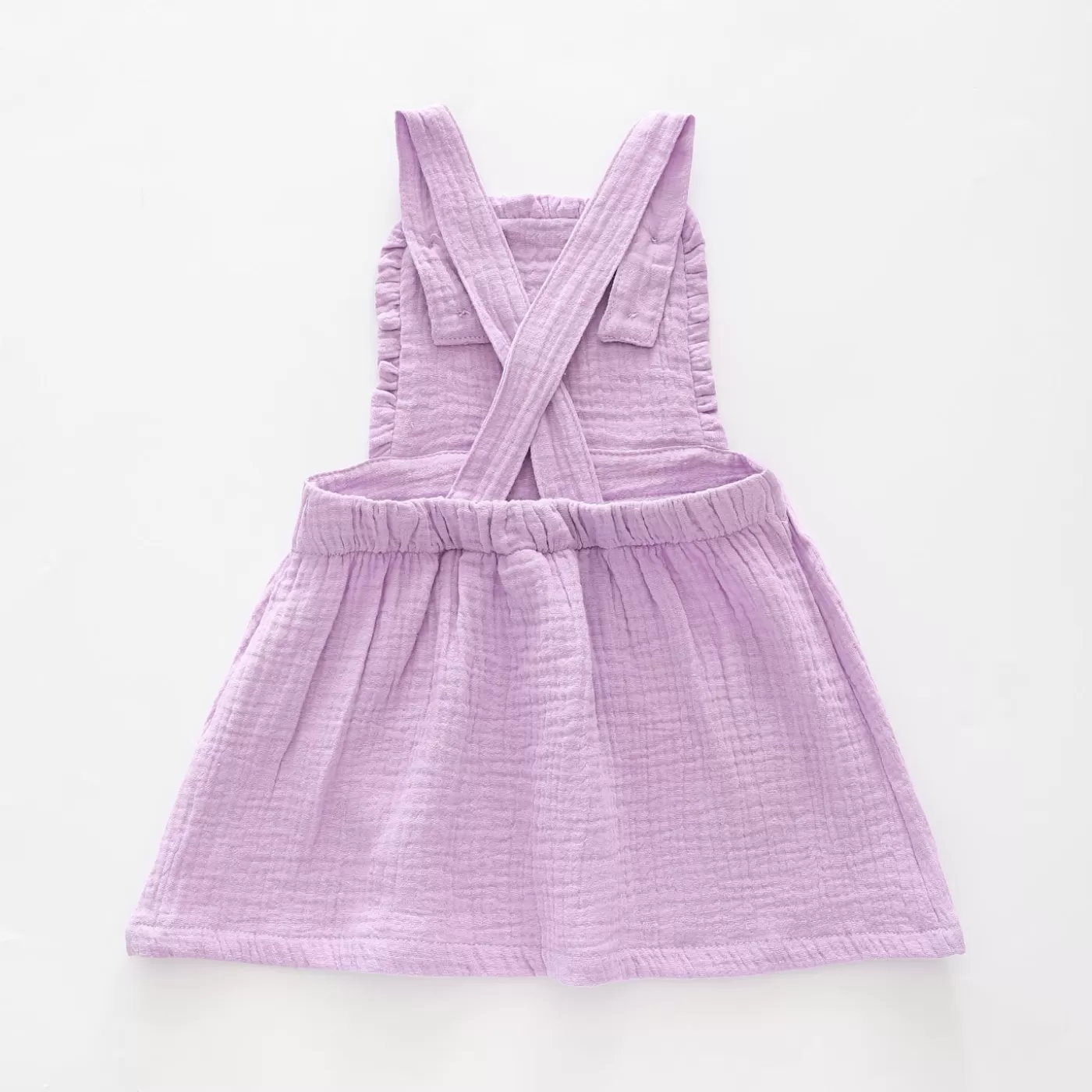 Ollies Place Purple Cheesecloth Pinafore< Dresses