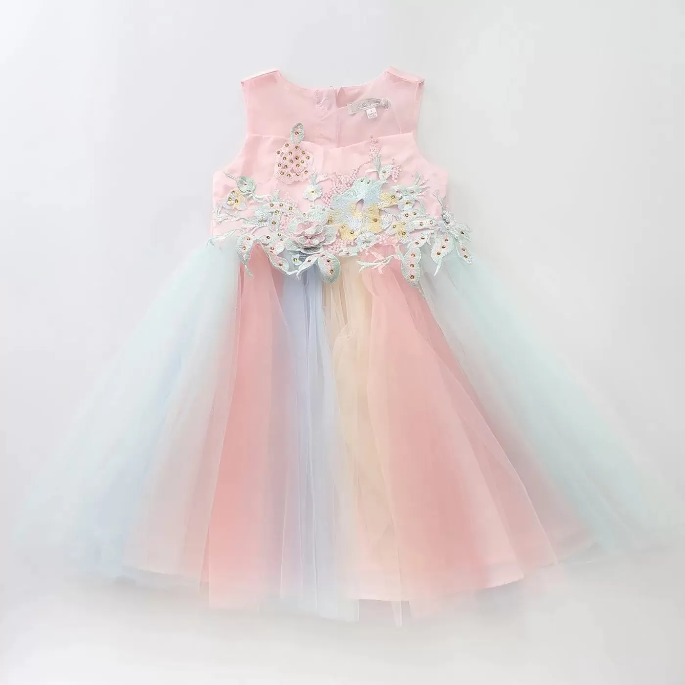 Ollies Place Rainbow Tulle Garden Dress< 3-6M | 12-18M