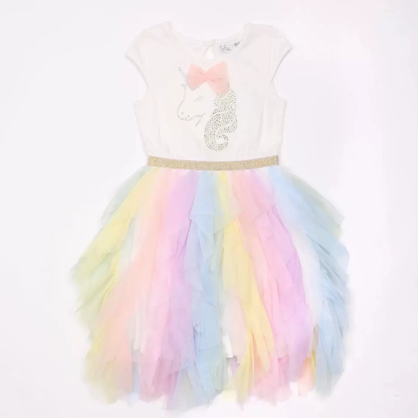 Ollies Place Rainbow Unicorn Dress< 3-6M | 12-18M