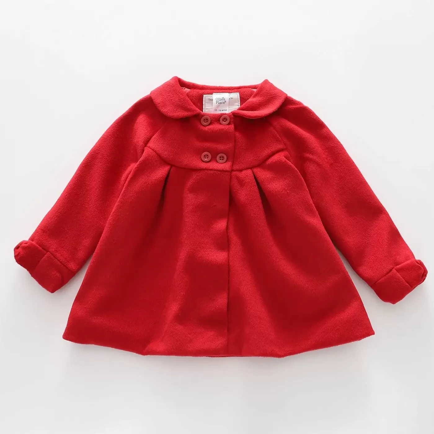 Ollies Place Red Bow Swing Coat - Toddler Girl< Jackets & Outerwear | 3-6M