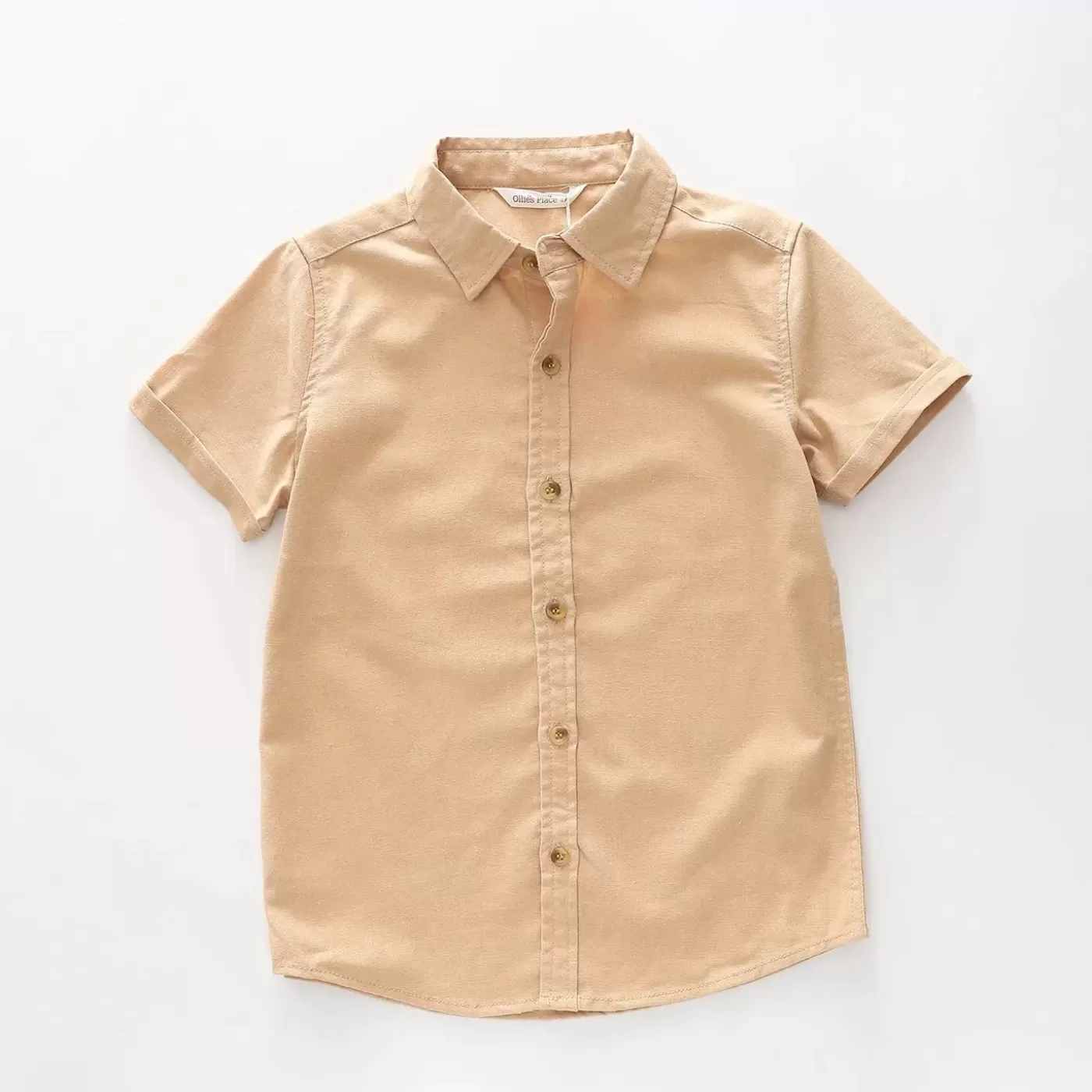 Ollies Place Sand Collared Shirt<BOY Shirts