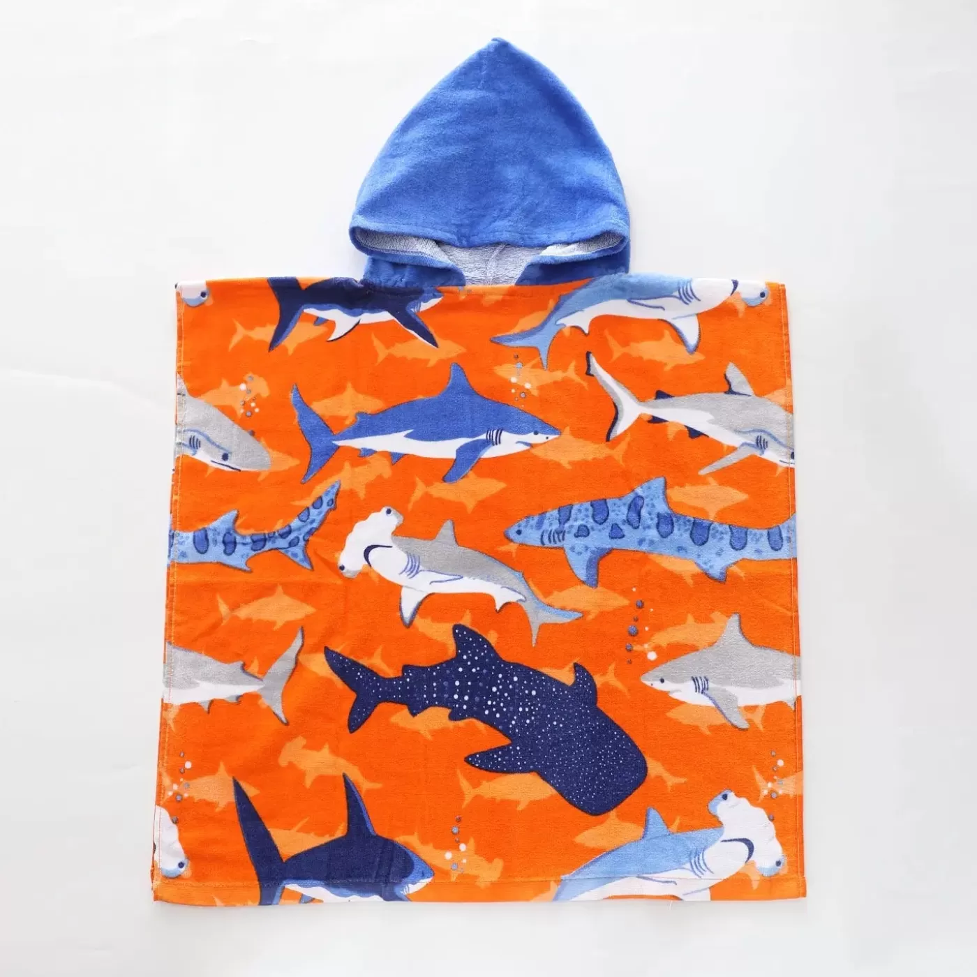 Ollies Place Shark Tale Kids Poncho Towel<BOY Swimwear