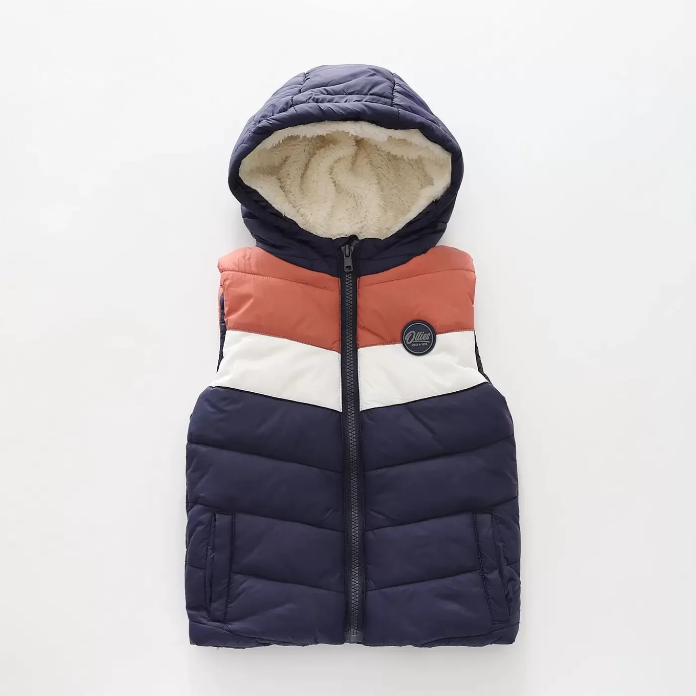 Ollies Place Spliced Puffer, Junior Boys Vest<BOY Jackets & Outerwear | 1 Year