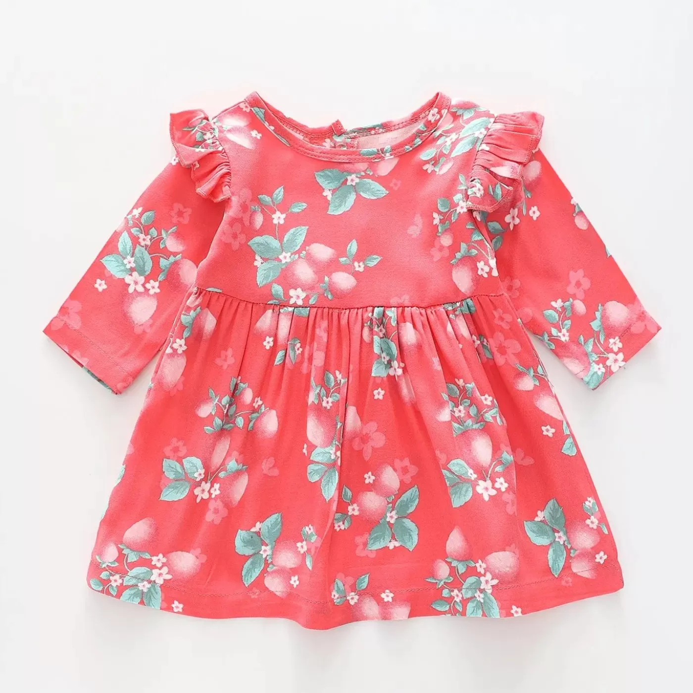 Ollies Place Strawberry Print Baby Girls' Dress< Dresses