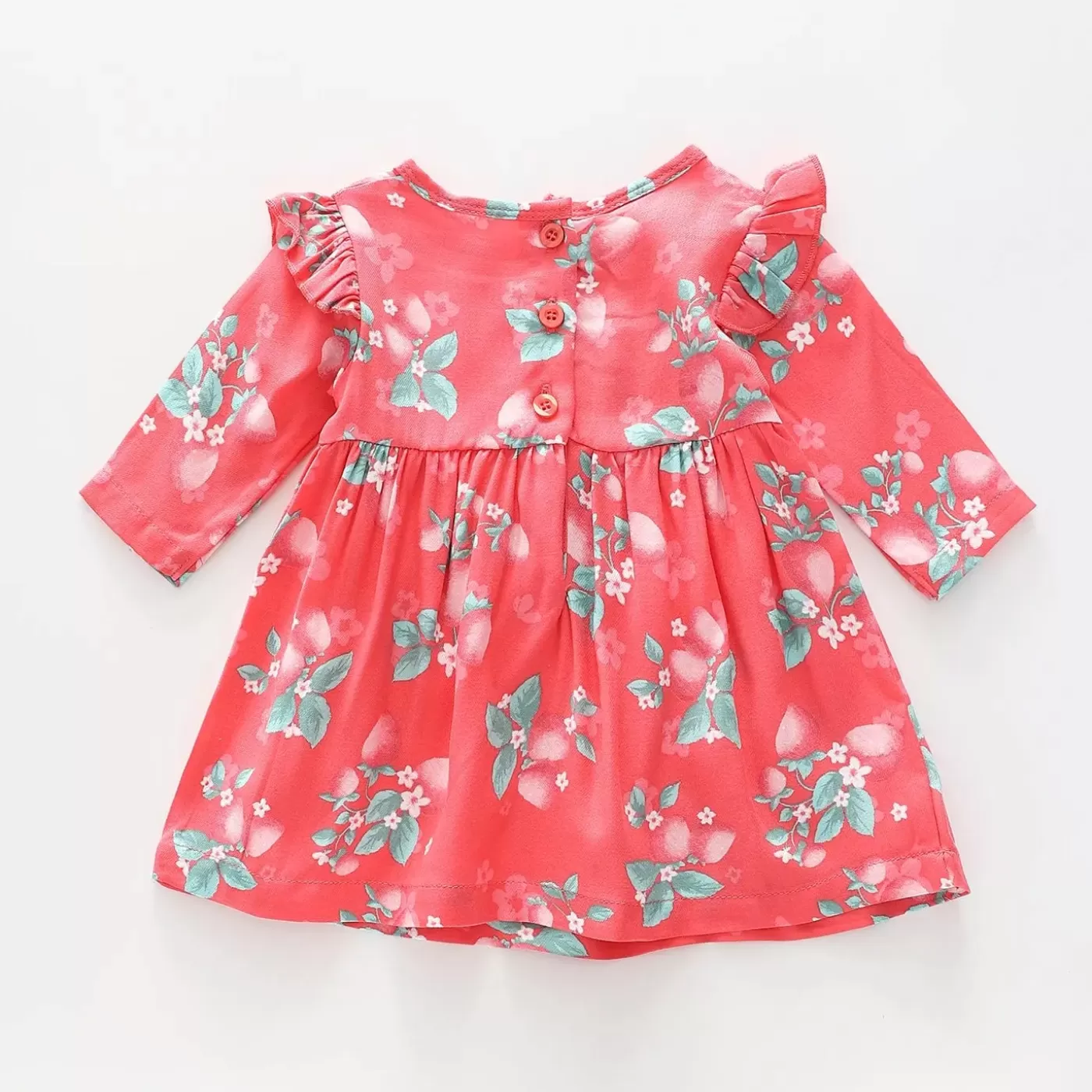 Ollies Place Strawberry Print Baby Girls' Dress< Dresses