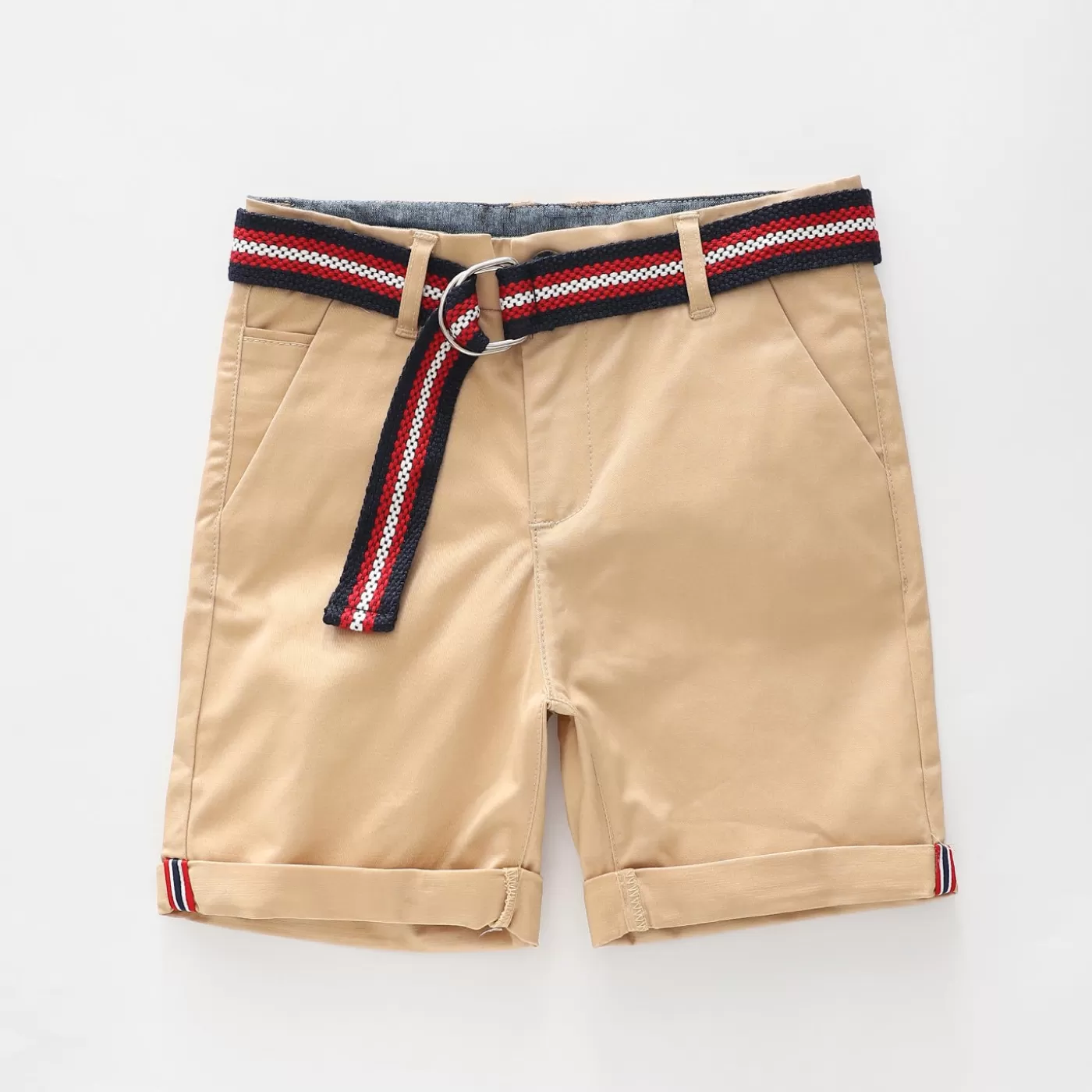 Ollies Place Tan Belted Chino Shorts<BOY Shorts