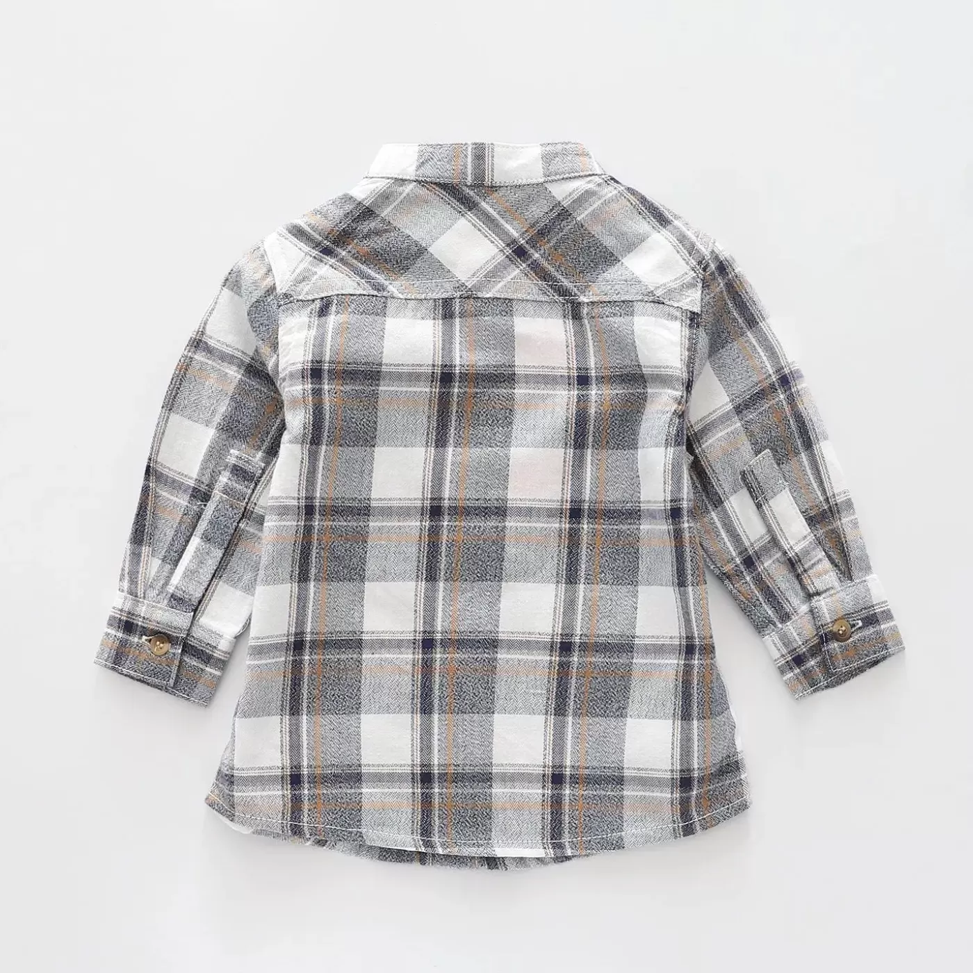 Ollies Place Tan Plaid, Infant Boys Button Down Shirt<BOY Tops & T-Shirts