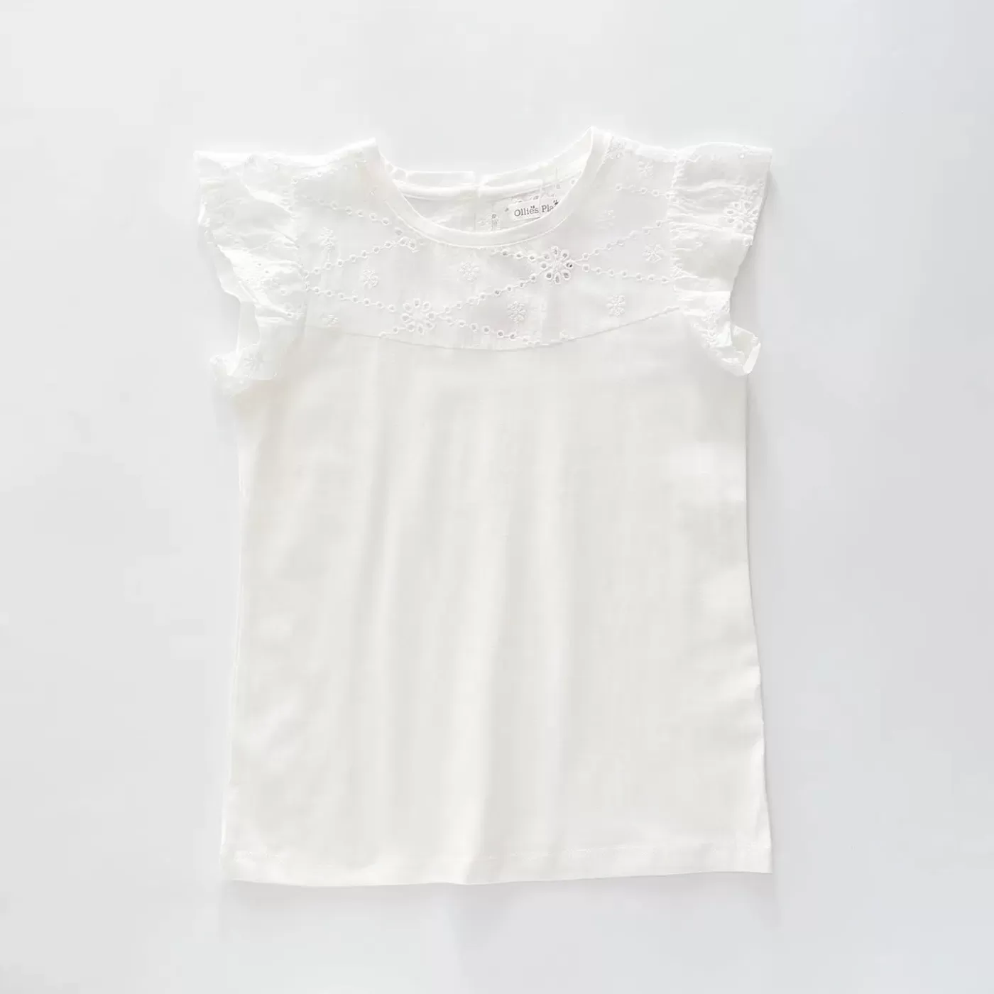 Ollies Place White Broderie Detail Top< T-Shirts & Tops | 10 Year