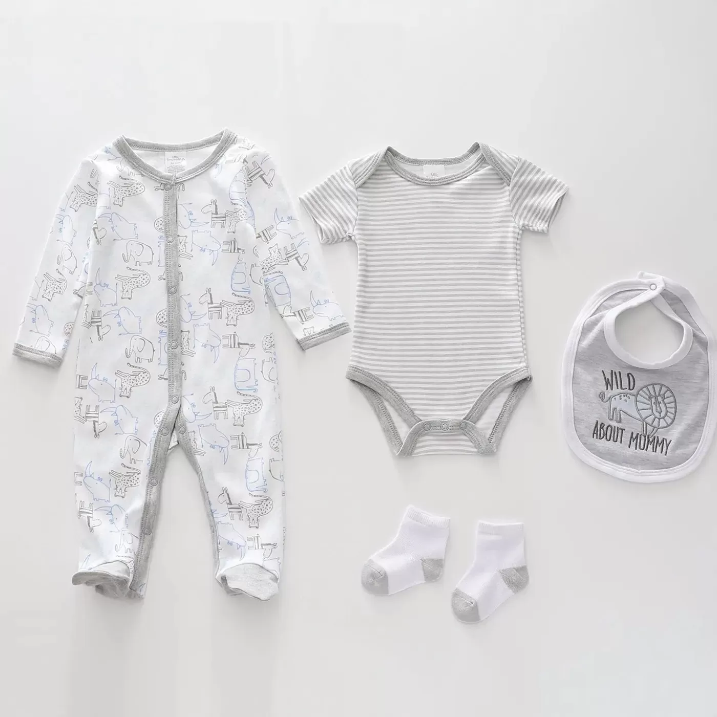 Ollies Place Wild About Mummy Baby Set<BOY Overalls & Sets